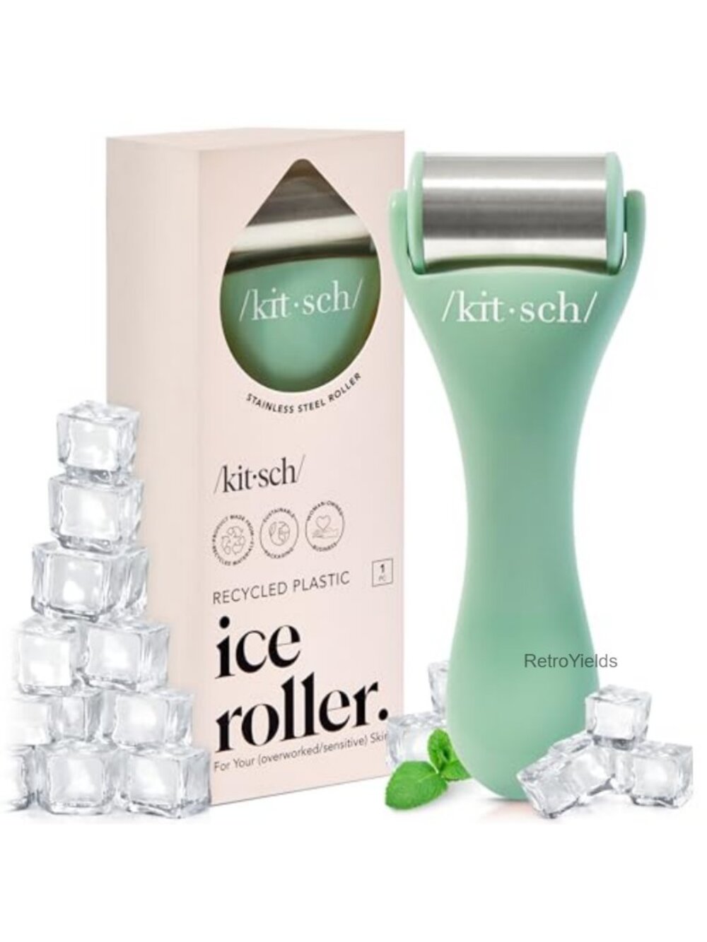 Stainless Steel Ice Roller for Face Cooling Facial Massager Skin Care Tool